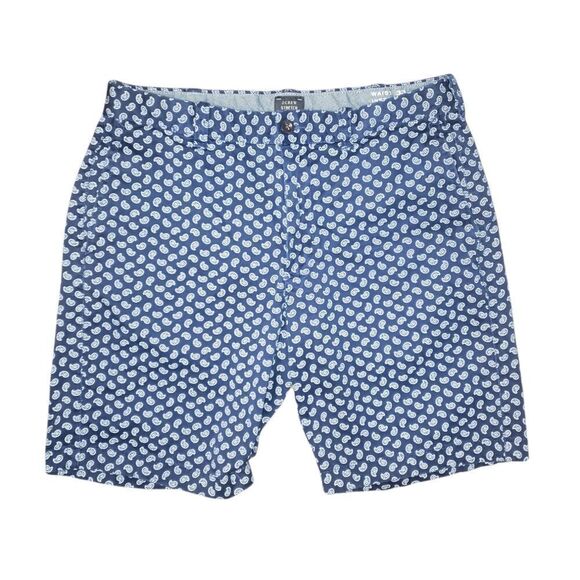 J. CREW Mens Paisley Stretch Cotton Shorts In Deep Baltic 33 style h7386 - Picture 2 of 8